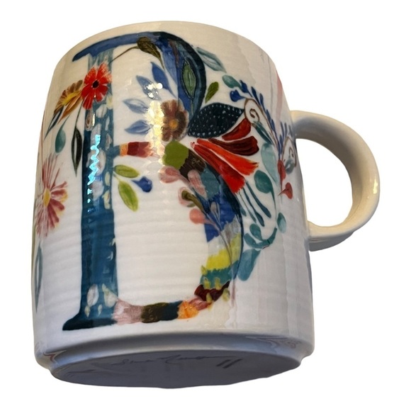 Anthropologie Other - ANTHROPOLOGIE Starla Halfman “B” floral mug.